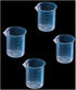(4 PCS) Durable Plastic Graduated Beaker, 100ml Accurate Measurement Tool for Laboratory, Kitchen, Classroom Use