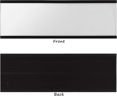 Realth C Channel Magnetic Label Holders 50 Pack, 1'' x 4'' with Paper Inserts for File Cabinet Labels