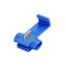 100pcs Solderless Quick Splice Snap Wire Connectors, 18-14 AWG Splice Connector, Blue Cold Pressed Insulated