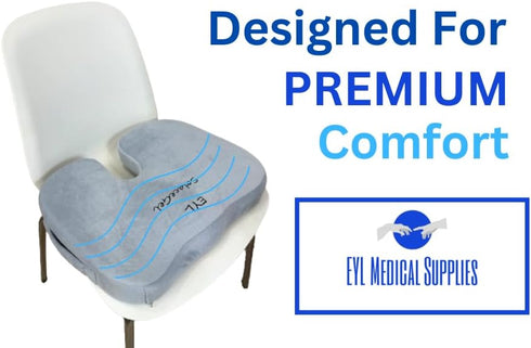 SolaceGel Enhanced Cooling Gel Cushion With Memory Foam Built In Handle Lower Back Pain Relief Improves Posture