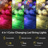 116ft 200 11 IP44 RaThun Color Changing String Lights, LED Multicolor & Warm White Crystal Globe Lights with Remote