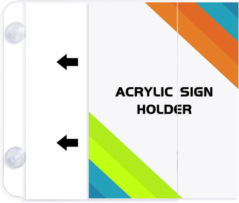 8.5 11, 4 12 Pack CiaoHER Acrylic Sign Holder x Clear Acrylic Frames Glass Window Wall Mount Advertising Signage Sign