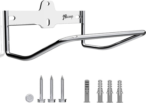 2 SS304 (2) JBscoop Ladder Hooks Wall Mount for Ladder Storage Strollers and Folding Chair, Heavy Duty Lader Holder