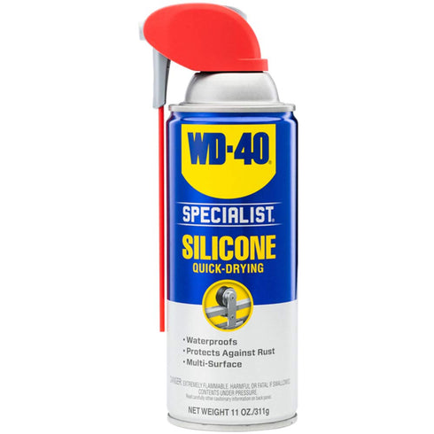 WD-40 2 11 OZ 2 11 OZ Specialist Silicone Lubricant with Smart Straw Sprays Ways, & Specialist Penetrant with Smart