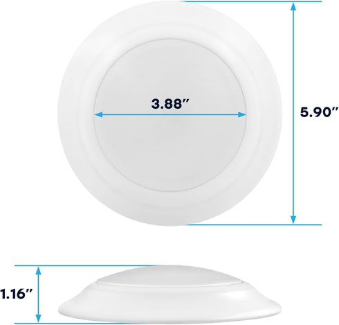 4 Inch Dimmable 5CCT 2700K 3000K 3500K 4000K 5000K, 11W, 800LM, LUXRITE LED Disk Lights, Flush Mount Ceiling Light