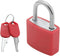 Yinpecly 22.5mm Padlock Body, ABS Shell, Keyed Alike Zinc Alloy Lock for Home, Suitcases, Toolbox, Red 1PCS