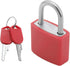 Yinpecly 22.5mm Padlock Body, ABS Shell, Keyed Alike Zinc Alloy Lock for Home, Suitcases, Toolbox, Red 1PCS