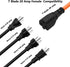 1Ft 12AWG 15 Amp to 20-Amp Adapter Cable, Nema 5-15P to 5-20R, Heavy Duty 125V 15A to 20A Power Cord