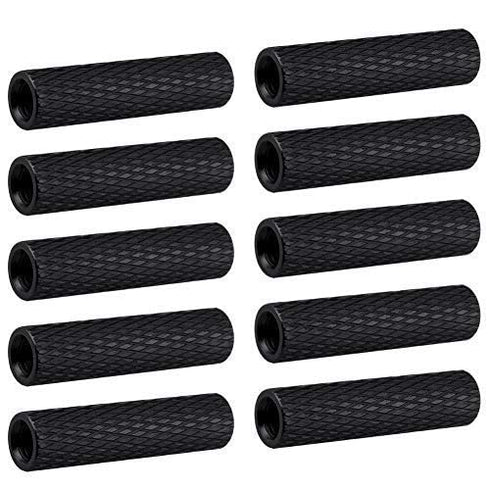 100Pcs M3X10 Knurled Standoffs for RC/Drone/Quadcopter/FPV/Racing Car Accessories (Black, 10mm)