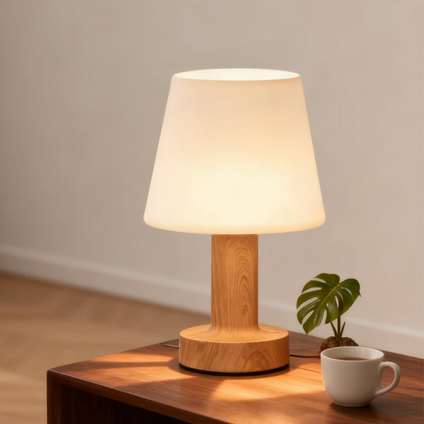 Shower Lamp Mushroom Lamp LED Table Lamp for Bedroom 3-Level Dimmable Rechargeable