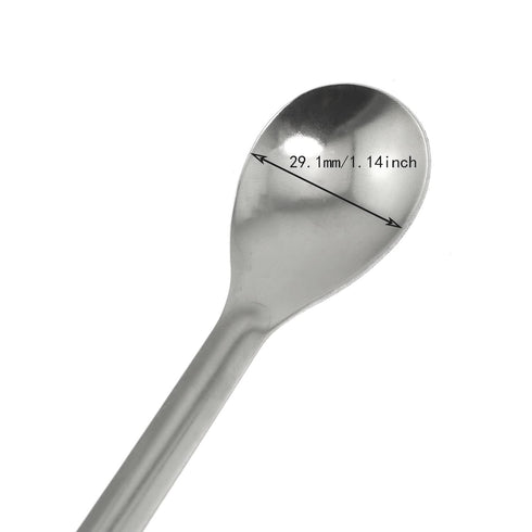 Maxmoral 2PCS Extended 30cm/11.8 inch Sampling Spoon, 2 in 1 Stainless Steel Lab Spoon Spatula, Reagent Sampling Tool