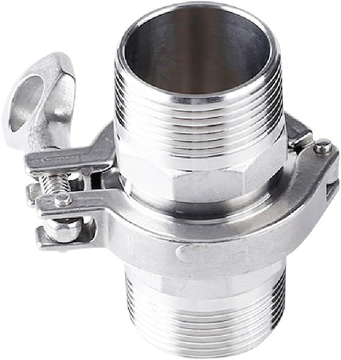 DUOYING 304 Set Applications,1pcs(MIP DN25 clamp50.5) Stainless Steel Tri Clamp Cover Thread Ferrule Adapter -for Beer