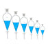 Borosilicate Glass 1000ML Separating Funnel, Heavy Wall Conical with 24/40 Joints and PTFE Stopcock for Lab and Food
