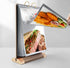 Rikyo A5 6 Pages-12 (6x8") Walnut Wood Sign Holder Vertical Table Card Flip Display Sides,T Double Sided Flyer Display