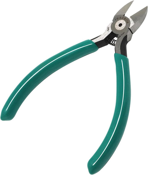 iexcell 4.5" Side Cutter Diagonal Wire Cutting Pliers Nippers Repair Tool, Green, Chrome-Vanadium Steel by iexcell