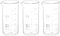 PATIKIL 3Pcs 500ml Tall Form Glass Beaker, 3.3 Borosilicate Glass with Graduated Printed Scale for Kitchen Lab
