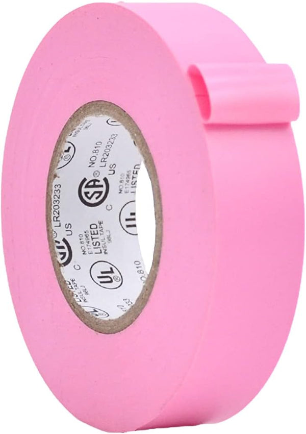 WOD ETC766 Professional Grade Pink Electrical Tape, UL/CSA Listed, 3/4inch X 66ft, Pack of 1