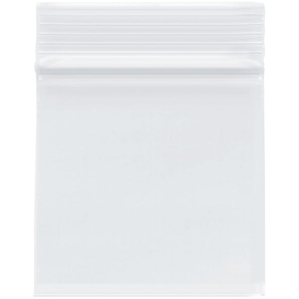 Plymor 3" x 3" Heavy Duty Zipper Reclosable Plastic Bags, Pack of 100, 4 Mil