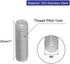 uxcell M6 x 25mm Fully Threaded 304 Stainless Steel Rod Bar Studs, Silver Tone, 20 Pcs