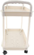 AUNMAS 2 Tiers Plastic Rolling Utility Cart with Wheels, Multi Functional Storage Trolley Mobile Shelf Rolling Storage