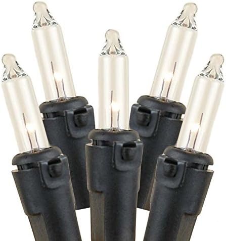 Novelty Lights 22 Feet 100 Bulbs Traditional Incandescent Mini Lights, Clear on