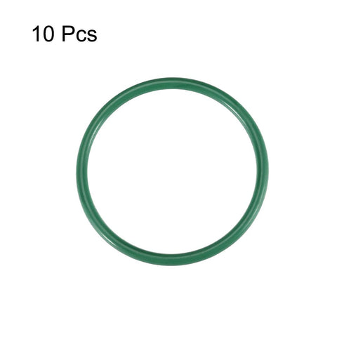 uxcell Fluorine Rubber O-Rings, Green, Pack of 10, 29mm OD, 25mm ID, 2mm Width FKM Seal Gasket