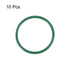 uxcell Fluorine Rubber O-Rings, FKM Seal Gasket for Machinery Plumbing, 32mm OD 28mm ID 2mm Width, Green, Pack of 10