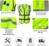 Tydon Guardian Reflective Safety Vest for Women Men High Visibility Security With Pocket Zipper Front Meet ANSI/ISEA
