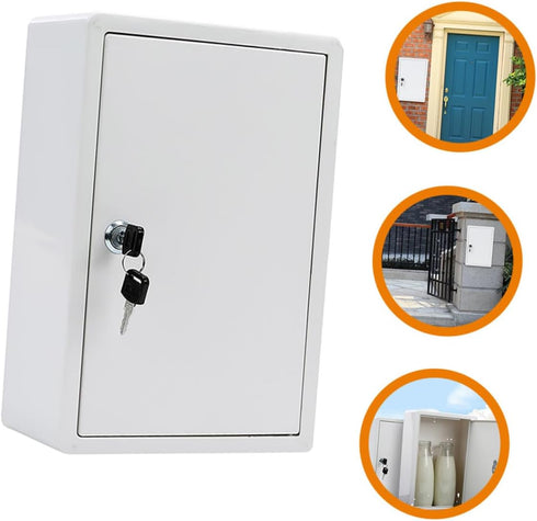 Package Zerodeko Milk Box Lock Outdoor Box Wall Mount Plastic Case for Envelopes Magazines Bottles