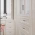 6 Pcs Modern U Shape Crystal Glass Drawer Pulls Knobs, Silver Zinc Alloy Handles for Cupboard Wardrobe Dresser
