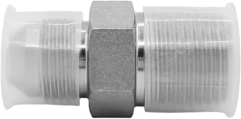 (2-PACK) 2404-08-08 Hydraulic Hose Adapter Fitting 1/2" Male JIC 37° Flare × 1/2" Male SAE Straight Connector