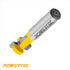 1/4 7/16" 1/4" (73027) POWERTEC T Track Router Bit, Tungsten Carbide Tipped Router Bit, Shank, Dia., Slatwall, T Slot