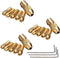 Mesee 3 Set 0.5-3mm Brass Drill Chuck Set - Mini Twist Drill Chucks Adapter for Rotary Tools