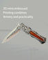 Folding Knife Stainless Steel Blade - 3D Retro Embossed Pattern, Pocket Clip for Men