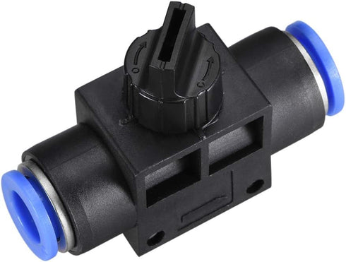 uxcell 10mm OD Pneumatic Air Flow Control Valve, Push-to-Connect Fitting, Union Straight, 5pcs