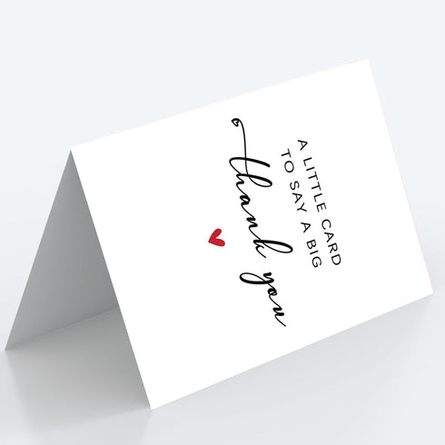 Zyulin Simple Thank You Card Gifts for Men Women, Appreciation Gifts for Teacher Boss, A Little Card to Say A Big Thank