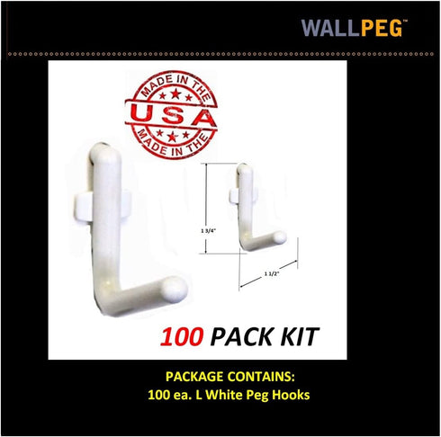 WallPeg Peg Board Tool Organizer - Kit PH-4 Pegboard Hooks for Tool storage, garage organization, nerf gun storage - Peg board hooks for hanging power tools, crafts, and garage workbench accessories by WallPeg
