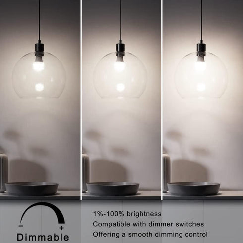 Dubofu LED Light Bulbs, Dimmable Full Spectrum 5000K Natural Light, 11W Equivalent 100W, A19 E26, 3 Pack
