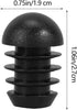 50pcs LALAFINA Black Round Furniture Leg Plugs Tube Insert Caps Chair Leg Glides for Table and Chair Tubing End Covers