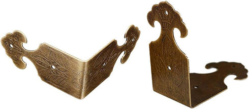 8Pcs Right Angle Brass Box Corner Protector Corner Braces Hardware Desk Edge Guards Wood Jewelry Box Photo Frame Accessories by Tiazza