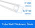 Quickun Pure Silicone Tubing, 3/4" ID x 1" OD High Temp Food Grade Tube for Home Brewing, Wine Making, Aquaponics, Air