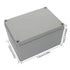 LeMotech Junction Box, IP67 Waterproof Dustproof ABS Plastic Project Box, Gray, 6.9 x 4.9 x 3.9 inch (175 x 125 x 100