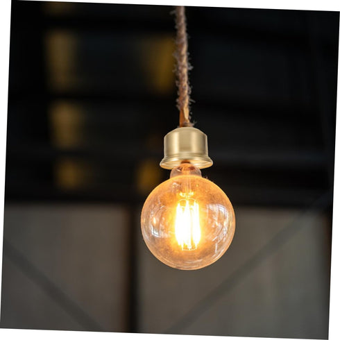 2pcs Tofficu Brass Lamp Cup Floor Light Socket Chandelier Socket Cover Pendant Lamp Parts Lamp Socket Sleeve DIY Lamp