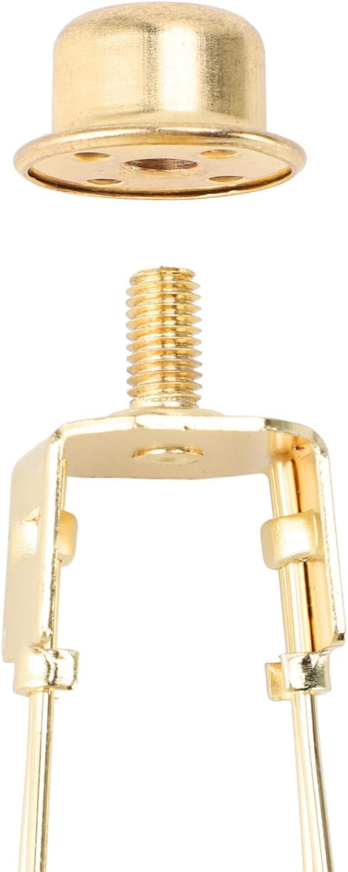 Bulb Bulb 2pcs Clip On Lampshade Holder, Clip Adapter Metal Firm Fixing with Finial Top for Floor Lamp (Golden)