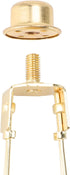 Bulb Bulb 2pcs Clip On Lampshade Holder, Clip Adapter Metal Firm Fixing with Finial Top for Floor Lamp (Golden)