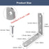 10 4x4 Inch 90 Pcs L Bracket Corner Braces Heavy Duty Stainless Steel Shelf Brackets, Degree Wall Hanging Support Joint
