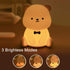 30min 3 6 Bear Night Lamp- Auto-Off Kids Toddler Nursery Bedside Nightlight, Brightness Modes Light Colors Night Light