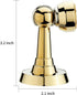 Heavy Duty Brass Magnetic Door Stop, Door Catch Holder with Screws for Wall & Floor Mount, 2P, Bright Gold