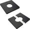 2 Pcs Wall Split Flange, ABS Square Self-Adhesive Escutcheon Plate for 1.3"/33mm Diameter Pipe