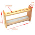 Chiloskit 21mm/0.81" Hole Wooden Test Tube Rack Holder for 25ml Test Tubes, 6 Slots, Lab Tube Racks